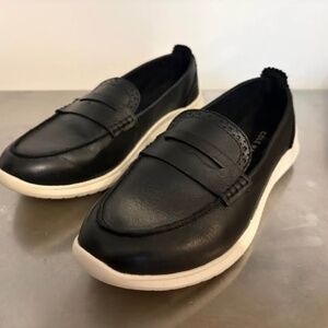 Cole Hann ZeroGrand Meritt Women’s Black LEATHER Modern Penny Loafer